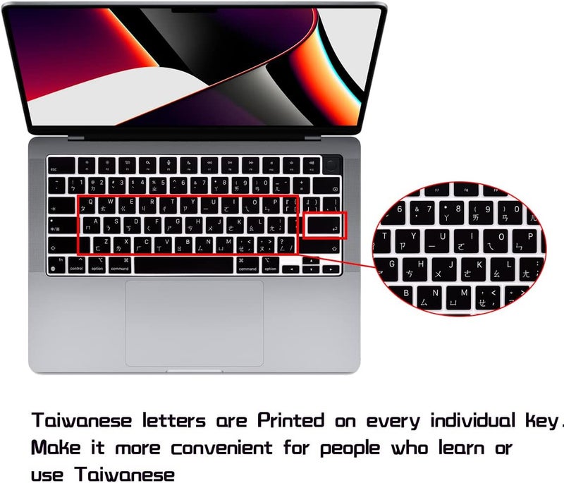 HRH Taiwanese Silicone Keyboard Cover Skin for MacBook 2026 Neo 13"(A18) & Air13.6 15"(M5-M2) & Pro14 16"(M5-M1) A3404 A3448 A3449 Dust Proof Protection Accessories - Image 2