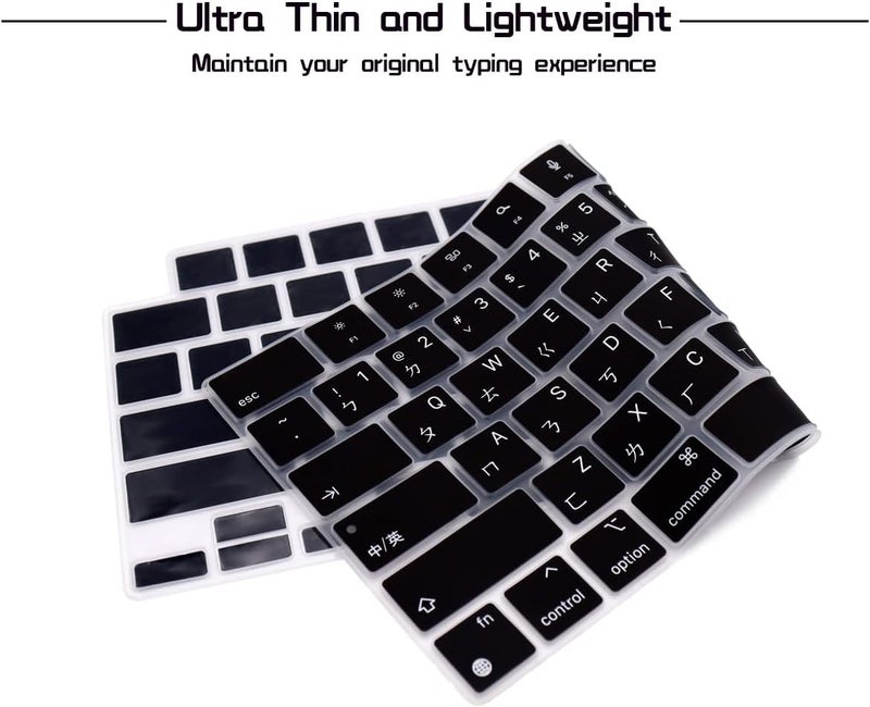 HRH Taiwanese Silicone Keyboard Cover Skin for MacBook 2026 Neo 13"(A18) & Air13.6 15"(M5-M2) & Pro14 16"(M5-M1) A3404 A3448 A3449 Dust Proof Protection Accessories - Image 4