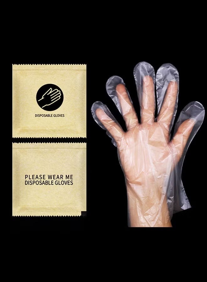 Alruht 30 Pack Individually Wrapped Disposable Gloves, Food Grade PE Transparent Gloves, Thickened and Durable for Food Preparation, Dining, Housework and Beauty Use - Image 3
