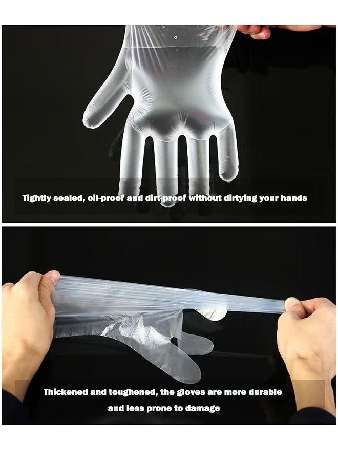 Alruht 30 Pack Individually Wrapped Disposable Gloves, Food Grade PE Transparent Gloves, Thickened and Durable for Food Preparation, Dining, Housework and Beauty Use - Image 5