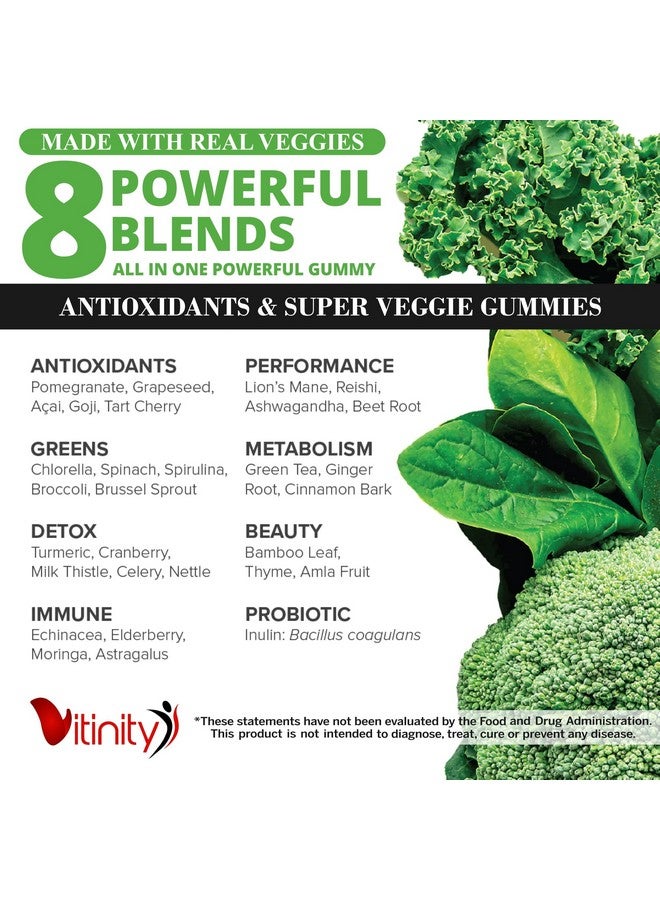 VITINITY Veggies Supplement-Made with Real Super Veggies Delicious Gummies(120 Chews),30 Veggies,Herbs,Fruit and Vegetable Supplement,Non-GMO,Pectin-Based,Gluten-Free,No More Pills (60 Day) - Image 3