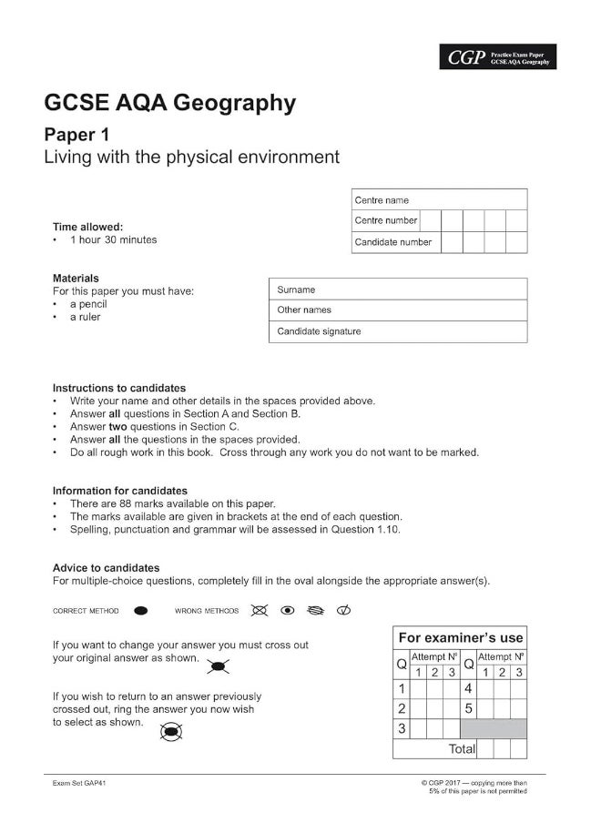GCSE Geography AQA Practice Papers - for the Grade 9-1 Course  - Image 3