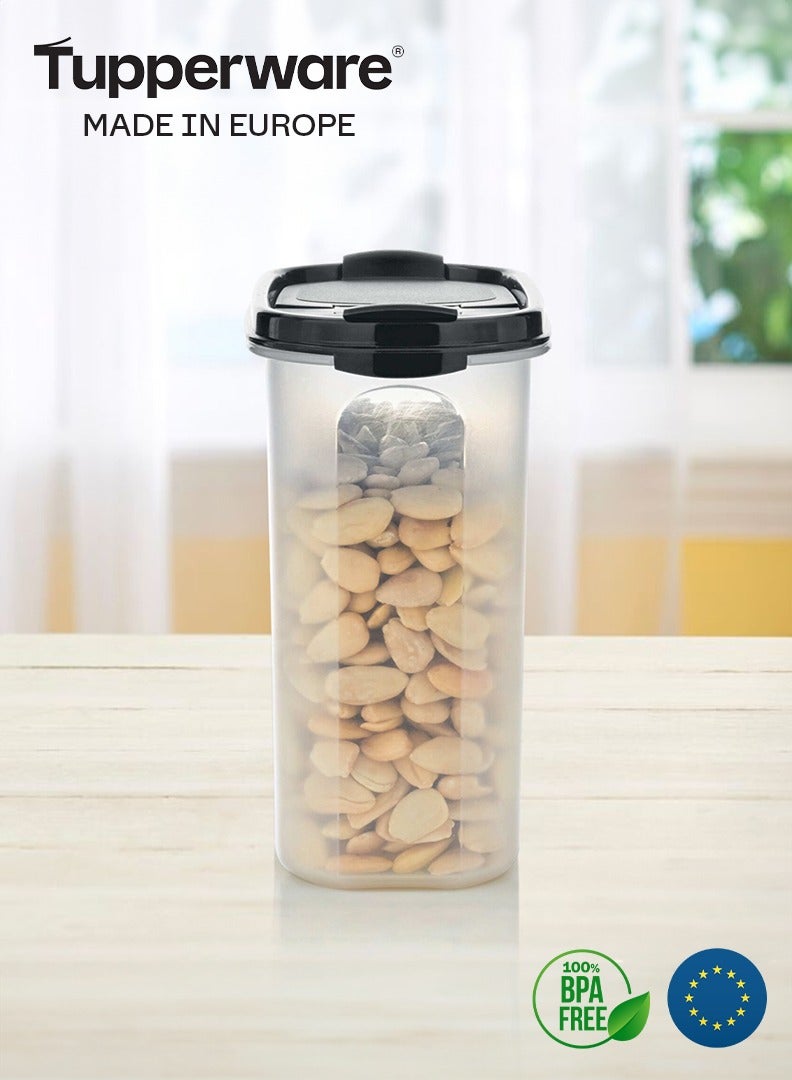 توبروير علبة بلاستيك تخزين 1.7 لتر بالغطاء من تابروير-اسود - Image 1