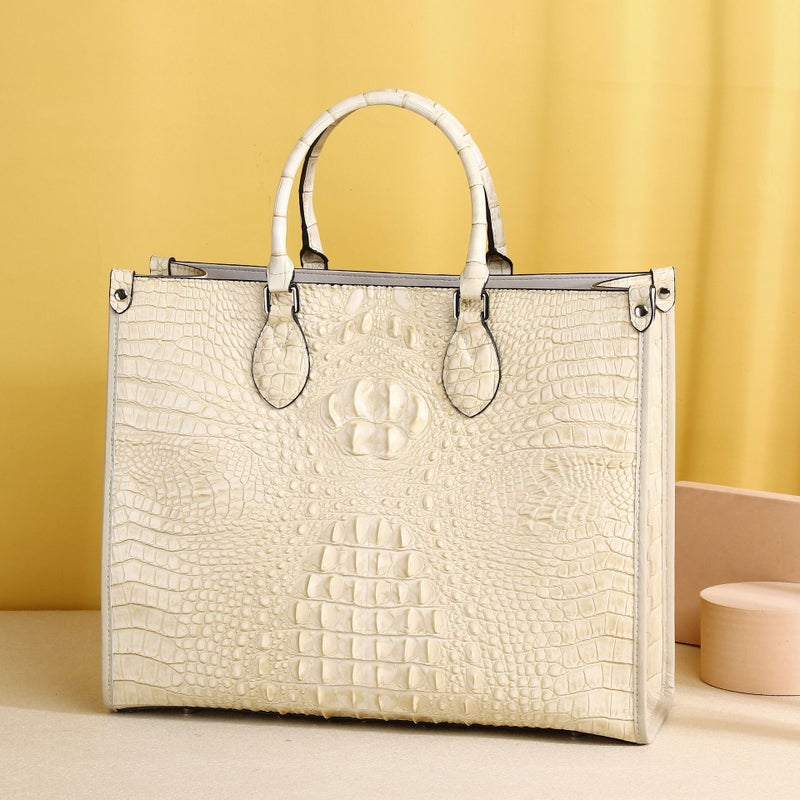 Crocodile Fish Bone Pattern Ladies Handbag High-End Fashion Tote Bag Large Capacity Women'S Bag Shoulder Diagonal Bag Factory - Image 3