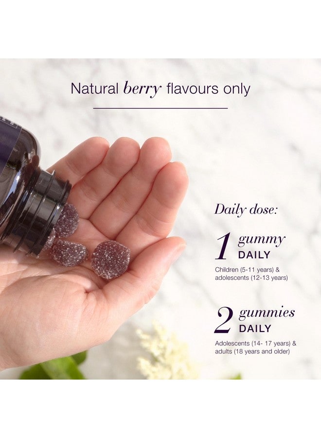 NEW NORDIC Elderberry Vegan Gummies, Sugar Free Chewable Immune Support with Vitamin C for Adults and Kids 4+, No Artificial Colors or Flavors, 60 Count (Pack of 1) - Image 5