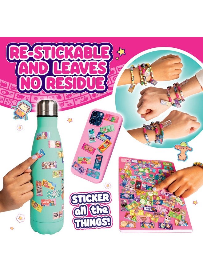 Sky Castle Sticki Rolls Sticki Book - Wearable & Shareable Sticker Bracelet + Collection Sticki Book | Includes 120 Mini Stickers | 50 Activity Pages | Over 1000 Fun Sticker Designs To Discover And Collect! - Image 4