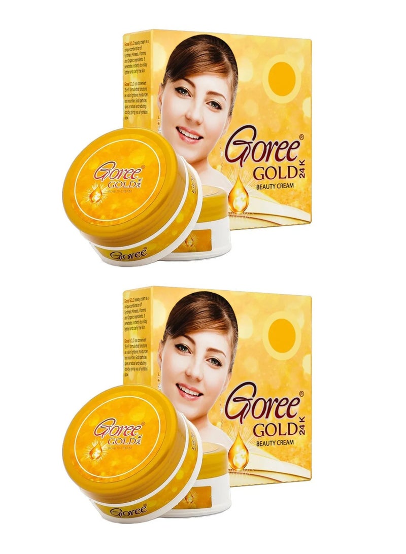 Goree Whitening Gold 24k Beauty Cream - Pack of 2 - Image 1