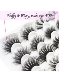 False Eyelashes 25Mm Mink Lashes Dramatic Look Fluffy Long Fake Eyelashes Wispy 25Mm False Lashes Strip 10 Variety Pairs Mixed For Halloween Bold Makeup - pzsku/ZE198AA3516FEE9923E4FZ/45/_/1734437705/4393d883-e081-4c6a-8ea1-5a531a1ac541