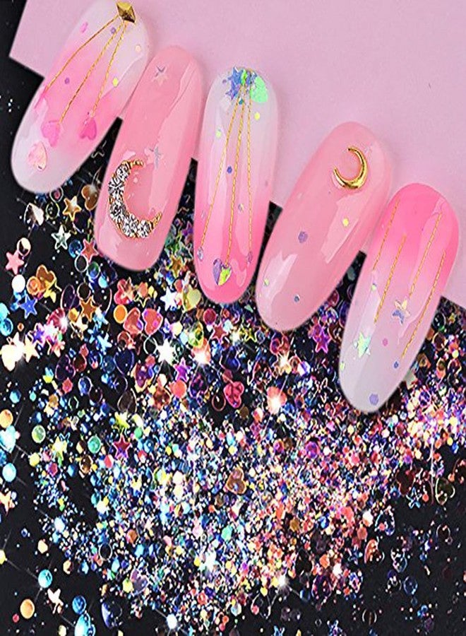 Ritzkart Mini Nail Art Kit with 6 Mini Glitter Bottle and Nail Adhesive for Artificial Nails and a Wooden Small Dotting Tool Best Gift for Baby Girls Home Salon (Pack of 3) - Image 5