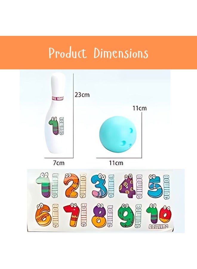 VIO Colorful 12 PC Toy Bowling Set Kids Indoor Outdoor Bowling Game Fun Interactive Toy for Boys Girls Educational Sports Toy Toddlers Safe Durable Bowling Play Set Christmas New Year Party Gift Ages 3 and Up Includes 10 Plastic Pins 2 Balls Kids Fitness Toys Indoor Outdoor Activity Games Educational Birthday Gifts for Boys Girls Kids Educational Gift Motor Skills Toys - Image 2