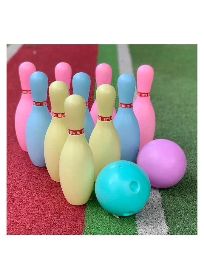 VIO Colorful 10 Piece Bowling Set for Kids Indoor Outdoor Bowling Game Fun Interactive Toy Boys Girls Educational Sports Toy Toddlers Safe Durable Playset Perfect Gift Ages 3 and Up Preschool Activity Set  - Image 2