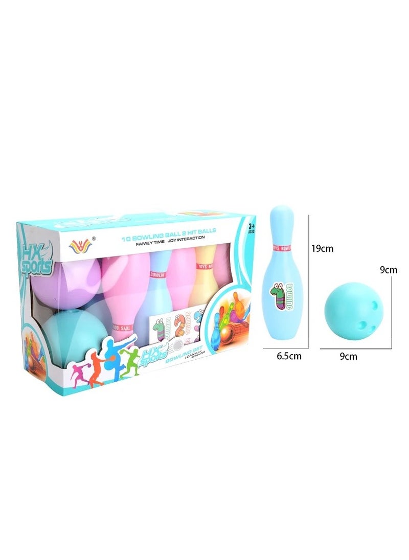 VIO Colorful 10 Piece Bowling Set for Kids Indoor Outdoor Bowling Game Fun Interactive Toy Boys Girls Educational Sports Toy Toddlers Safe Durable Playset Perfect Gift Ages 3 and Up Preschool Activity Set  - Image 4