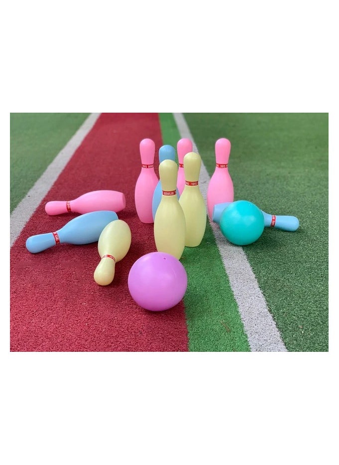 VIO Colorful 10 Piece Bowling Set for Kids Indoor Outdoor Bowling Game Fun Interactive Toy Boys Girls Educational Sports Toy Toddlers Safe Durable Playset Perfect Gift Ages 3 and Up Preschool Activity Set  - Image 3