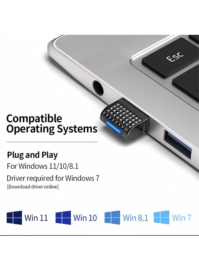 X-level Bluetooth 5.4 Adapter USB Dual Band for PS5 Xbox NS Controller Bluetooth Receiver for Mouse Keyboard Bluetooth Dongle for Windows 11/10/8.1 Plug and Play Used for PC Laptop | Black  - Image 2