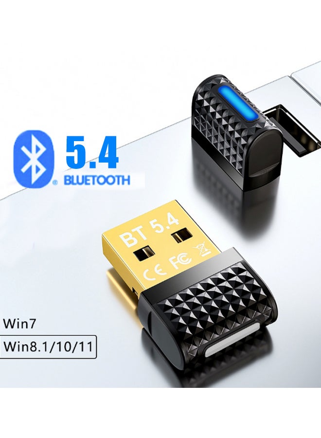 X-level Bluetooth 5.4 Adapter USB Dual Band for PS5 Xbox NS Controller Bluetooth Receiver for Mouse Keyboard Bluetooth Dongle for Windows 11/10/8.1 Plug and Play Used for PC Laptop | Black  - Image 1
