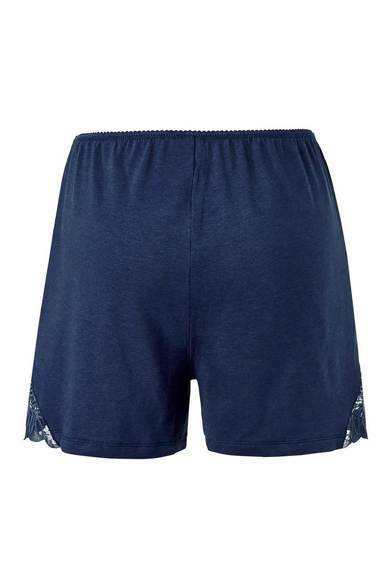 Tchibo Women Embroidered Detail Shorts, Navy Blue - Image 2