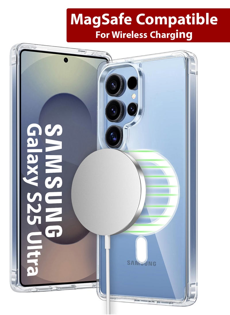CATANES - 3Packs Samsung Galaxy S25 Ultra MagSafe Case Support Wireless Charging Slim Thin Magnetic Cover Anti Scratch Shockproof Hard Transparent Phone Case Compatible with Samsung Galaxy S25 Ultra 6.8 Inch - Image 1