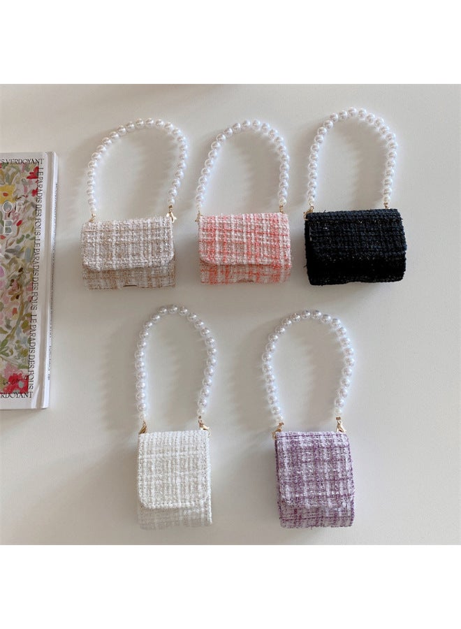 Loquat Ins Light Luxury Chanel Style Suitable For Airpods4 Generation Protective Case Second Generation 3rd Generation Pro2 For Apple Bluetooth Earphone Case For Women-Color:Beige Small Fragrant Headphone - Image 2