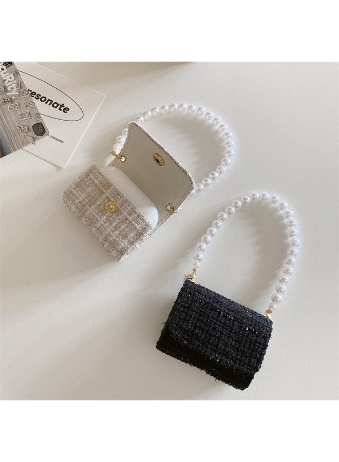 Loquat Ins Light Luxury Chanel Style Suitable For Airpods4 Generation Protective Case Second Generation 3rd Generation Pro2 For Apple Bluetooth Earphone Case For Women-Color:Beige Small Fragrant Headphone - Image 5