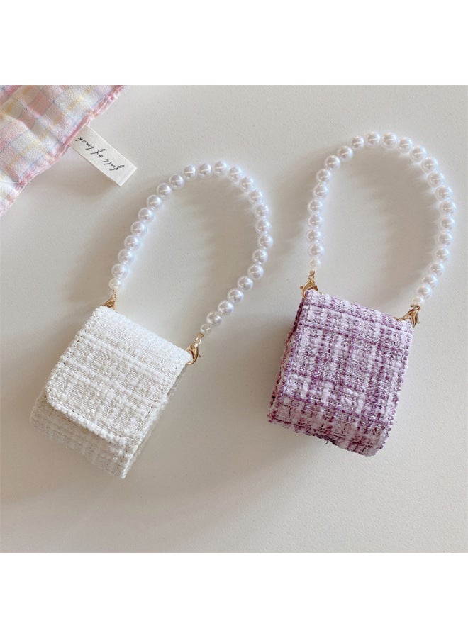 Loquat Ins Light Luxury Chanel Style Suitable For Airpods4 Generation Protective Case Second Generation 3rd Generation Pro2 For Apple Bluetooth Earphone Case For Women-Color:Beige Small Fragrant Headphone - Image 3