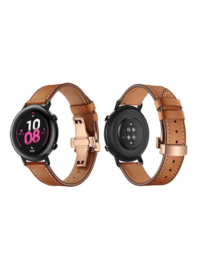 HuHa Stylish Replacement Band For Huawei Watch Brown - Image 1