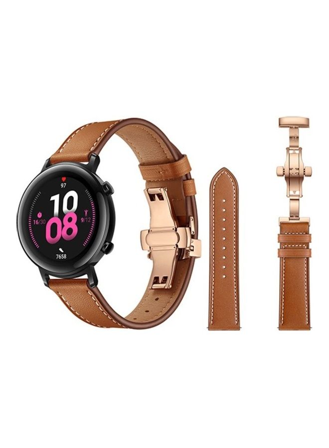 HuHa Stylish Replacement Band For Huawei Watch Brown - Image 2