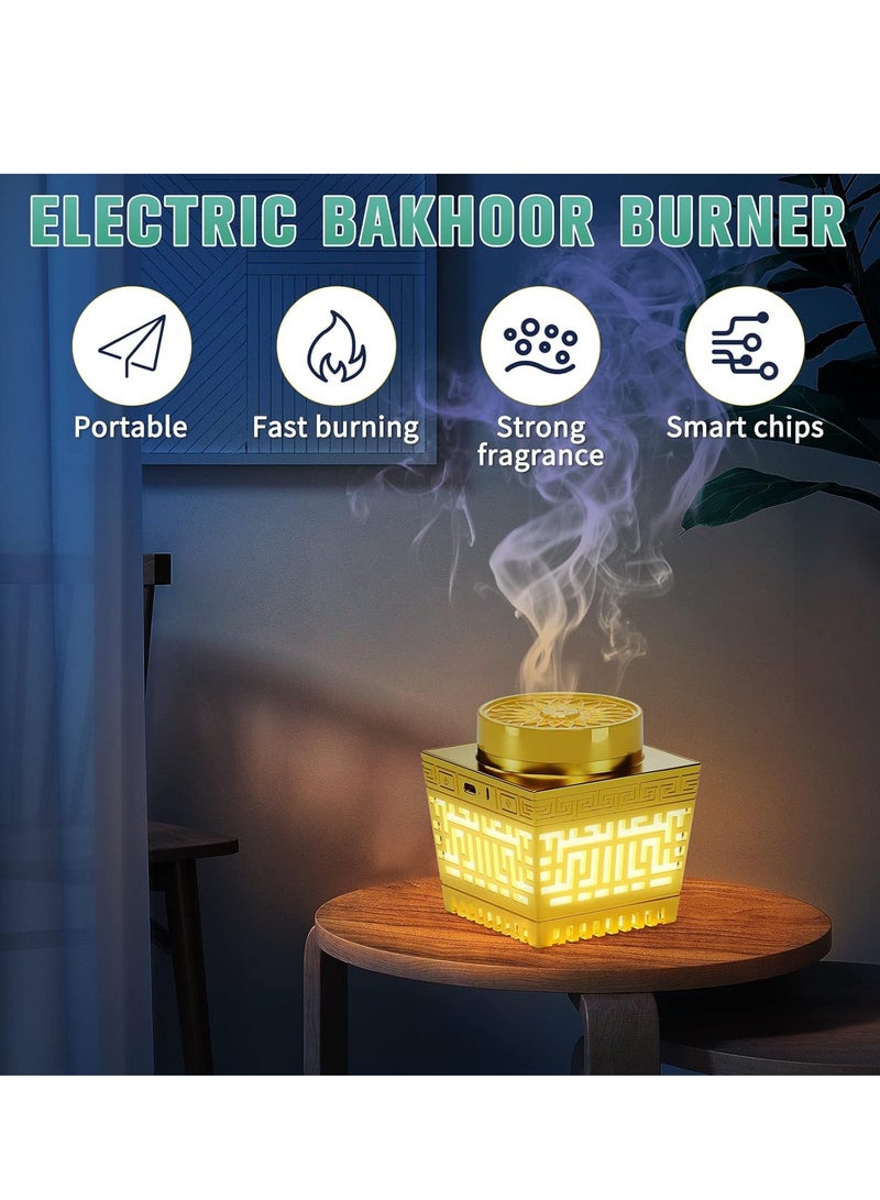 ELTRAZONE Quran Speaker & Mini Incense Burner Bakhoor – Bluetooth Speaker with Remote, 114 Quran Chapters, and Multicolor Night Light - Image 5