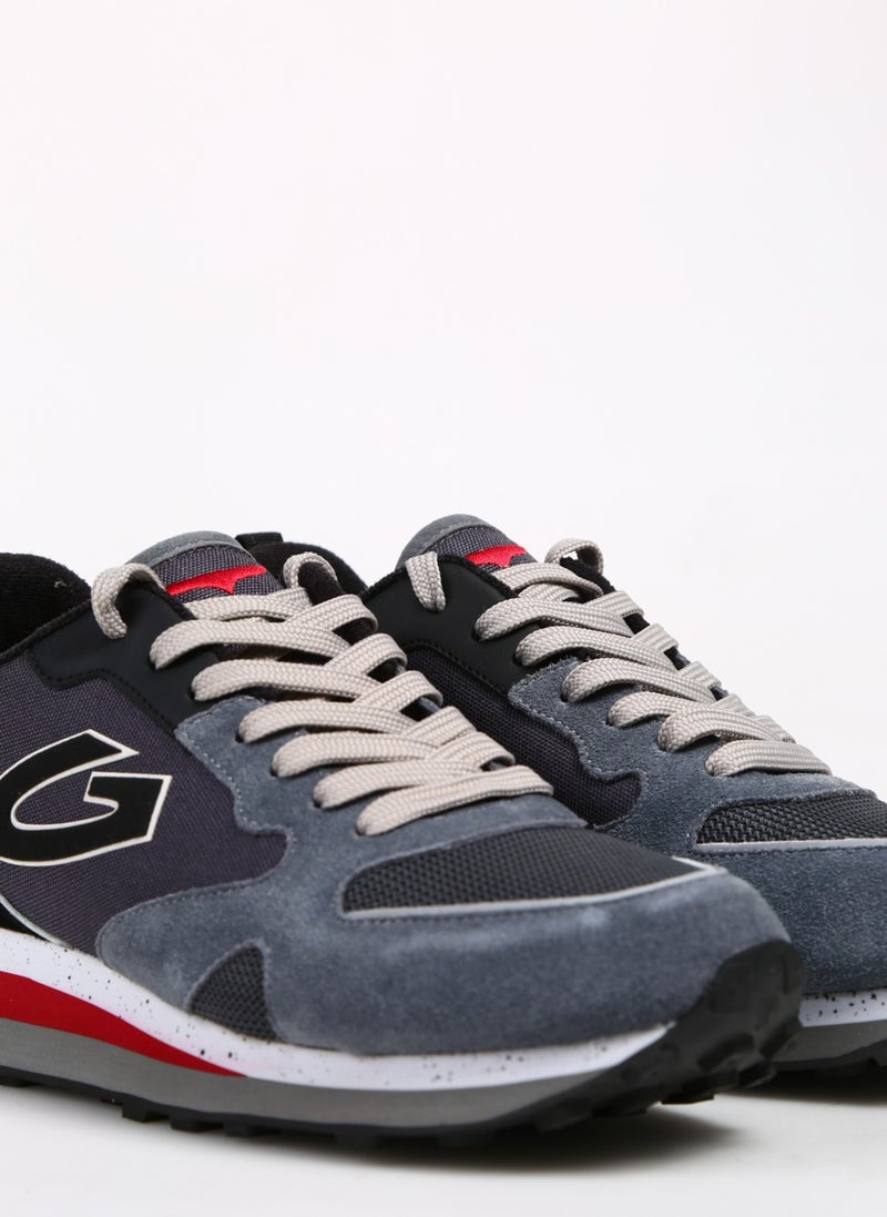 Alberto Guardiani Gray - Red Men's Suede Sneaker Wen 0400  - Image 5