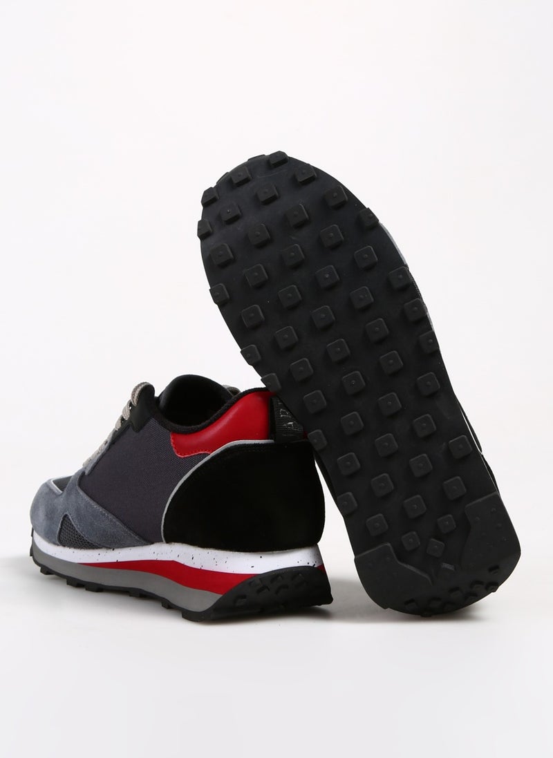 Alberto Guardiani Gray - Red Men's Suede Sneaker Wen 0400  - Image 4