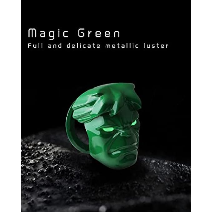 SYOSI Hulk The Avenger Marvel Push To Start Button Cover Car OneButton Start Button Protective Cover Interior Modification Ignition Device Switch Metal Decorative Stickers Green - Image 3