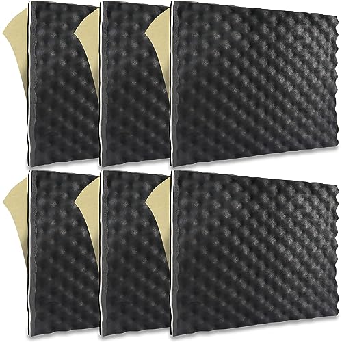 TroyStudio 3 in 1 Car Sound Deadener - 6pcs 16 X 12 X 0.7 Inches Self-Adhesive Butyl Closed Cell Foam Panel Heat Shield Automotive Noise Insulation Mat - Super Thick Sound Proofing Deadening Material - Image 1