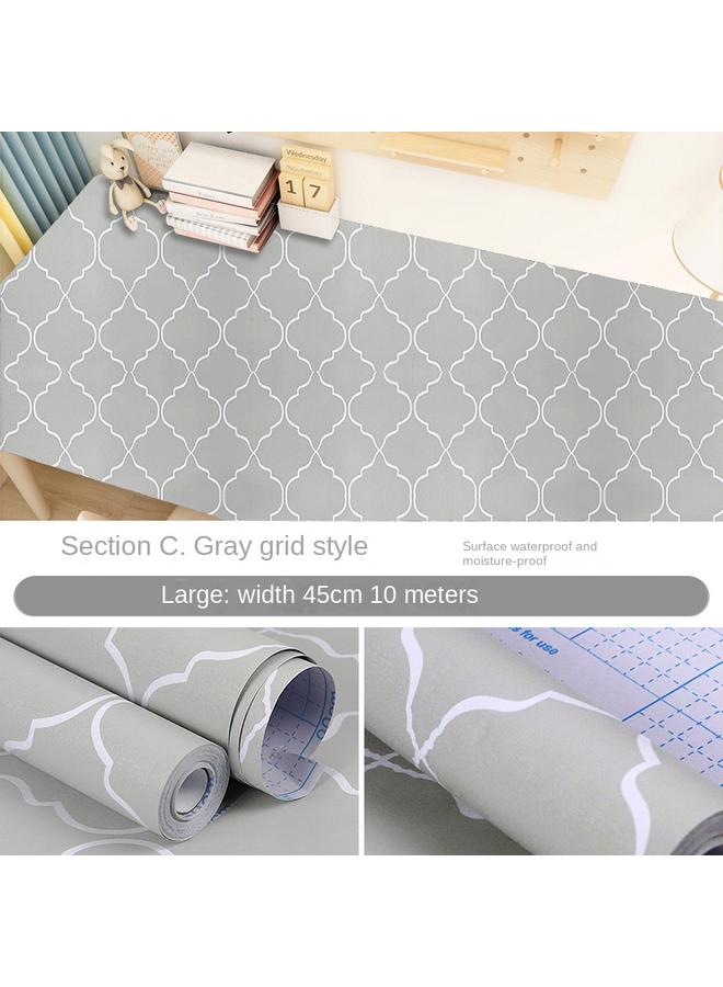 الأزرق جي دبليو ملصقات سطح المكتب ذاتية اللصق ورق الحائط المقاوم للماء مكتب مجلس الوزراء عنبر عنبر الخشب ورق الحائط wallpaper - Image 1