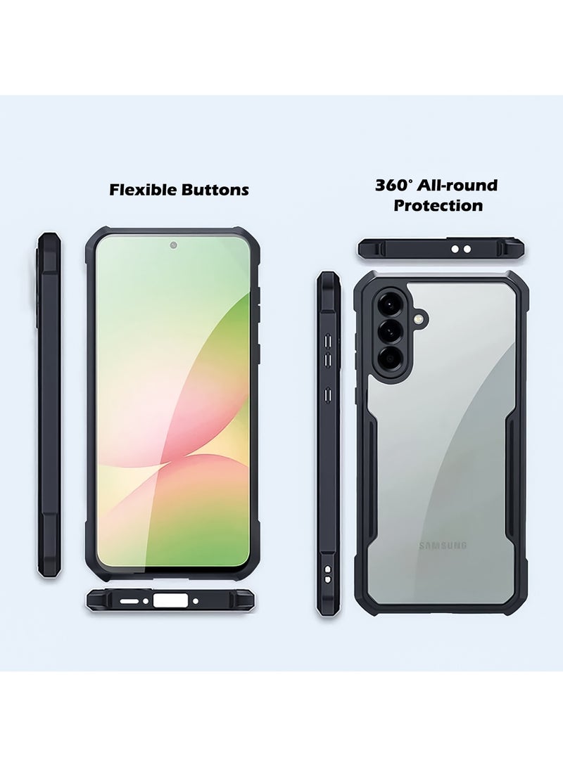 إكسوند جراب Samsung Galaxy A56، غطاء خلفي لحماية عدسة الكاميرا، جراب هاتف محمول ممتص للصدمات من TPU+PC، مقاوم للاصفرار، حافظة واقية نحيفة ملائمة - Image 2