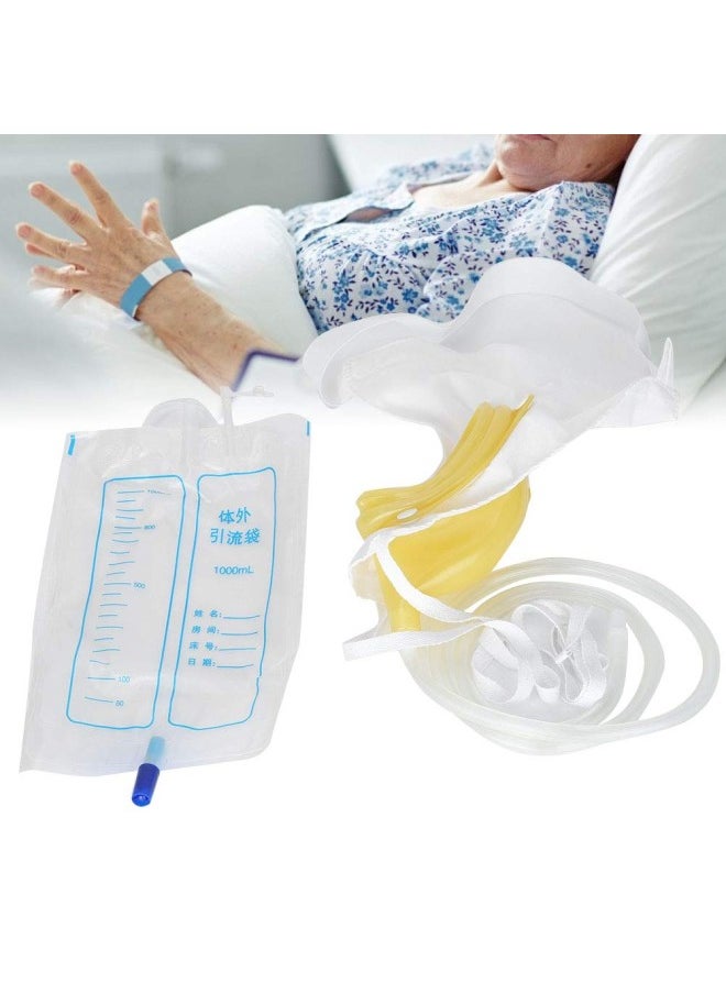 silvercnc - Urine Collector Bag, Adults Urinal with Urine Catheter Bags Latex Ventilate Urine Collector Travel Incontinence Bags with Elastic Waistband for Women Men(Women Normal Type) - Image 1