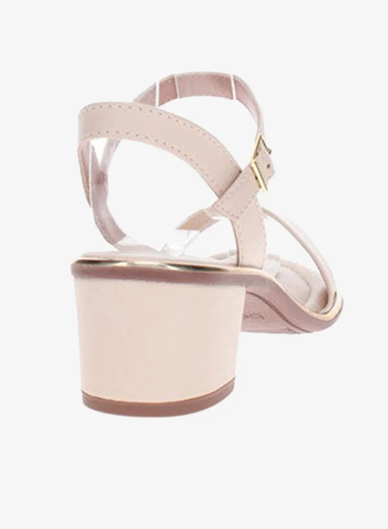 Beira Rio  Beira Rio Ladies Low Heel Sandals Cream | Made In Brazil for Women | Best Price UAE