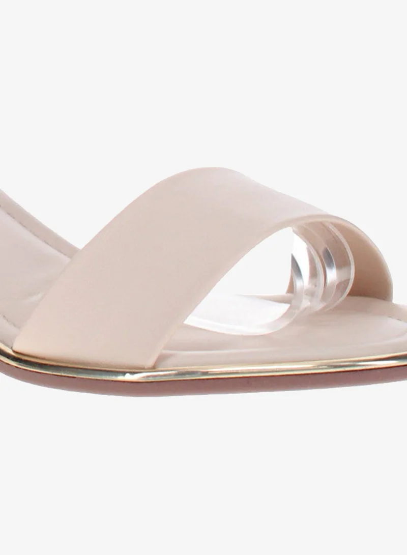 Beira Rio  Beira Rio Ladies Low Heel Sandals Cream | Made In Brazil for Women | Best Price UAE