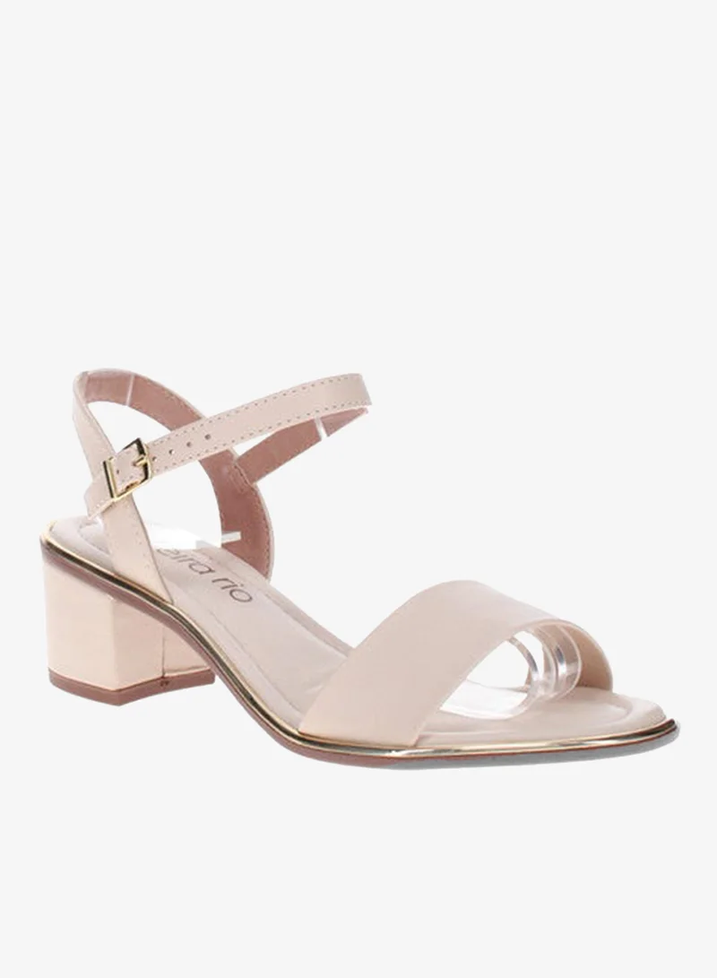 Beira Rio Ladies Low Heel Sandals Cream | Made In Brazil