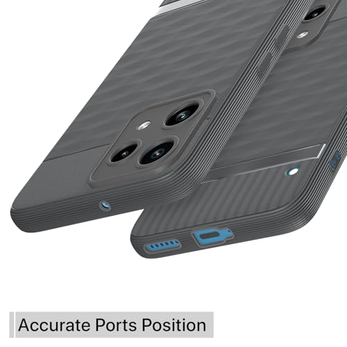 Pikkme Back Cover for Nothing Phone 3a Lite 5G Camera Protection 3D Hexa Cube Design Silicone Protective Bumper Case (Grey) - Image 4
