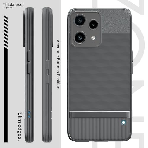 Pikkme Back Cover for Nothing Phone 3a Lite 5G Camera Protection 3D Hexa Cube Design Silicone Protective Bumper Case (Grey) - Image 3