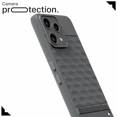 Pikkme Back Cover for Nothing Phone 3a Lite 5G Camera Protection 3D Hexa Cube Design Silicone Protective Bumper Case (Grey) - Image 5
