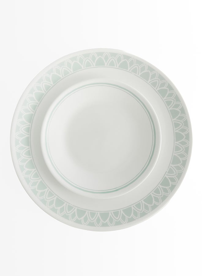 Corelle Delano 16-Piece Glass Dinnerware Set, Service for 4, Chip, Break, Stain & Scratch Resistant, Microwave, Dishwasher & Oven Safe, Includes 4 Dinner Plates, 4 Bread & Butter Plates (17cm), 4 Cereal Bowls (18oz) & 4 Stoneware Mugs - Image 4