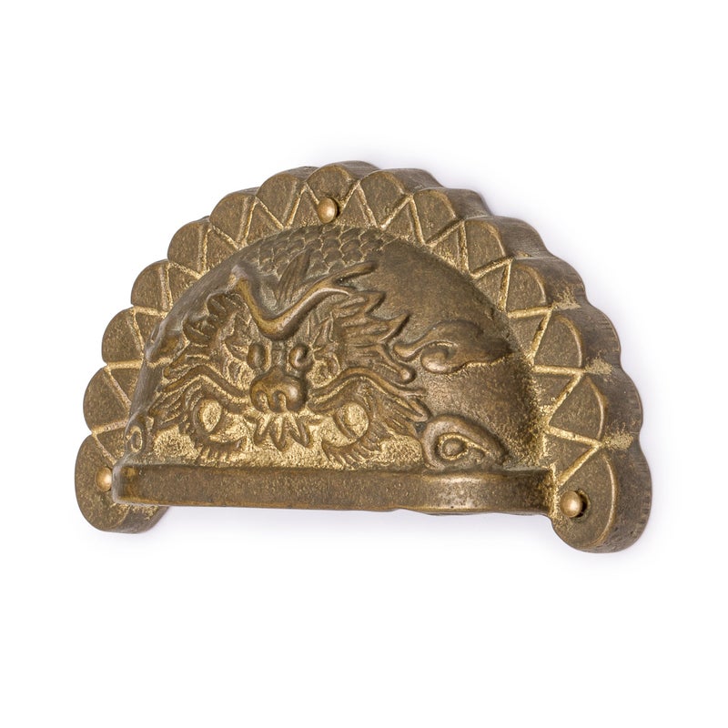 Hardware Philosophy Dragon Brass Drawer Handle Pulls Hardware 3.4" - Set of 2 - Image 2