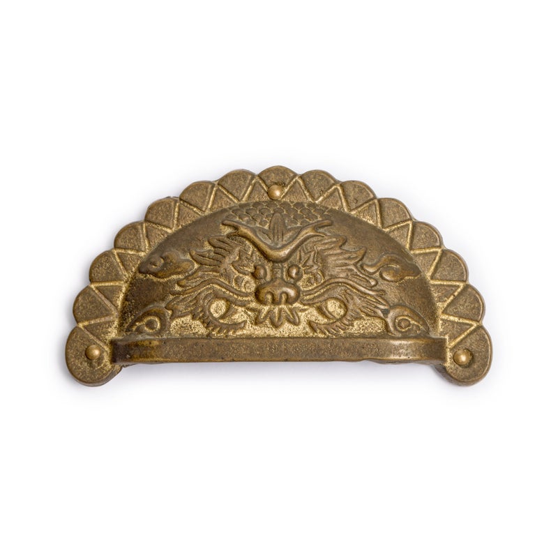Hardware Philosophy Dragon Brass Drawer Handle Pulls Hardware 3.4" - Set of 2 - Image 1