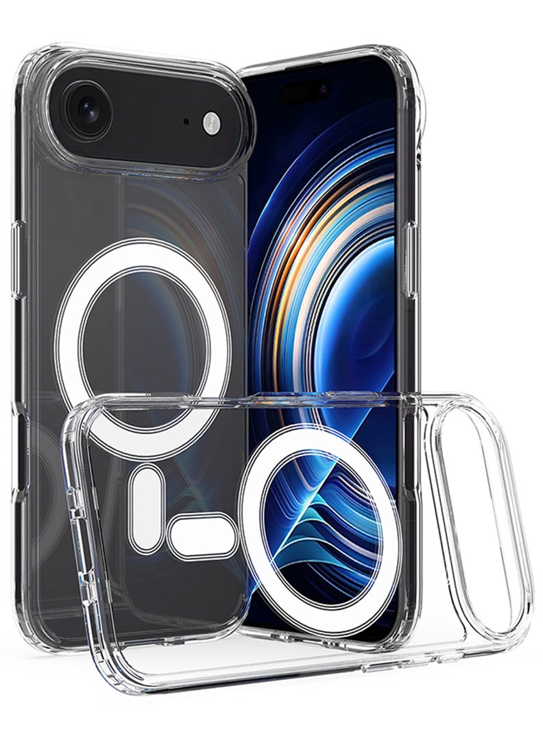 Case Up Premium Clear MagSafe Compatible Case For Apple iPhone 17 Air [Compatible with MagSafe] Anti-Yellowing Slim Transparent Phone Case Protective Magnetic Cover - Image 1