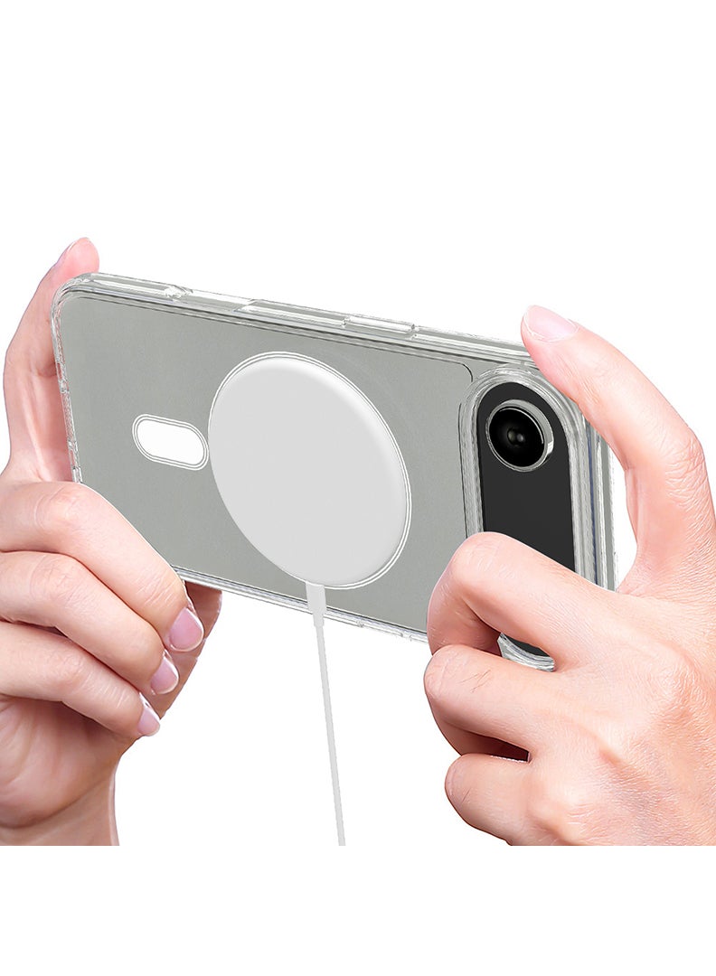 Case Up Premium Clear MagSafe Compatible Case For Apple iPhone 17 Air [Compatible with MagSafe] Anti-Yellowing Slim Transparent Phone Case Protective Magnetic Cover - Image 3
