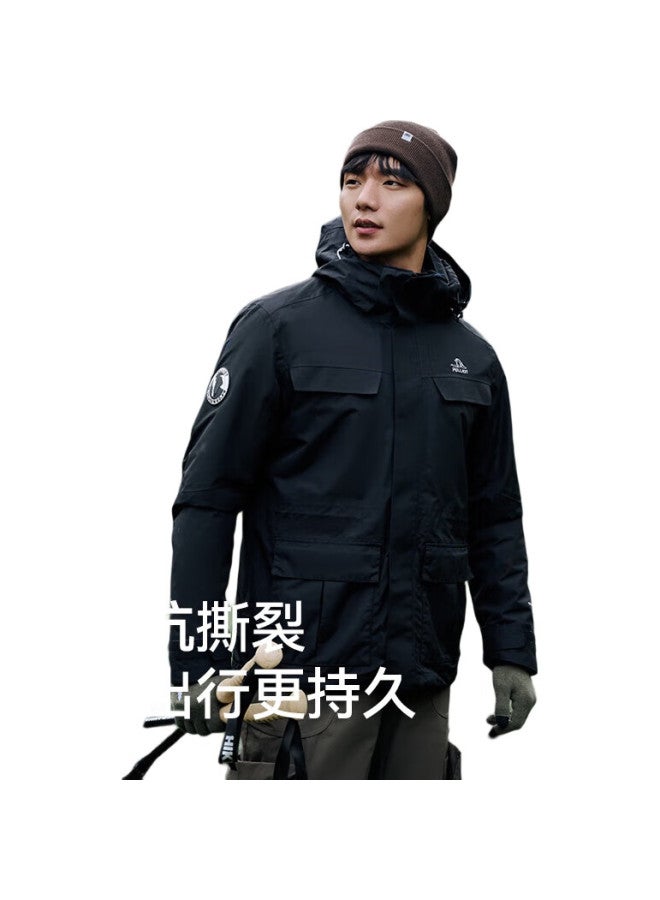 PELLIOT [Cheng Yi Same Style] Mountain Color Windbreaker Jacket For Men And Women, 3-In Winter Hard Shell Windproof Coat 11040105 Light Gray M - Image 3