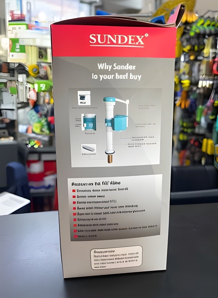 Sundex طقم إصلاح خزان تدفق المرحاض، مجموعة زر صمام تصريف خزان المياه لأجزاء ملء المرحاض للإصلاح - ملحقات للحمام والمنزل والمكتب - Image 4