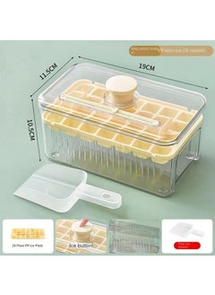 Y&D Press-type Transparent Household Ice Cube Ice Cube With Lid Easy Demoulding Silicone Ice Cube Ice Maker Silicone Mold-Medium Milk White Layer 28 Cells  - Image 1