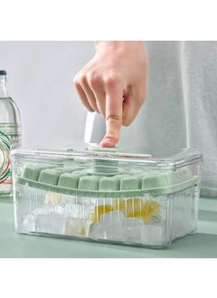 Y&D Press-type Transparent Household Ice Cube Ice Cube With Lid Easy Demoulding Silicone Ice Cube Ice Maker Silicone Mold-Medium Milk White Layer 28 Cells  - Image 2