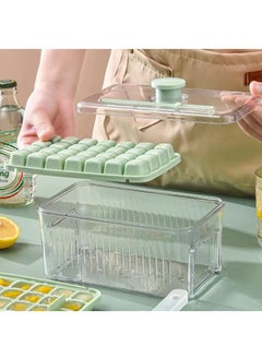 Y&D Press-type Transparent Household Ice Cube Ice Cube With Lid Easy Demoulding Silicone Ice Cube Ice Maker Silicone Mold-Medium Milk White Layer 28 Cells  - Image 4